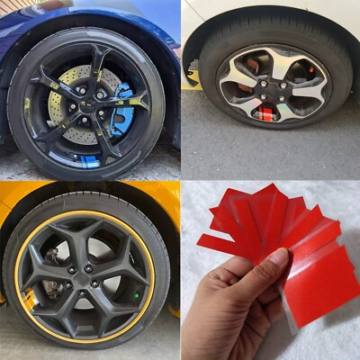 #ad Reflective Wheel Stickers Sticker Waterproof Easy Installation 6pcs set $10.63