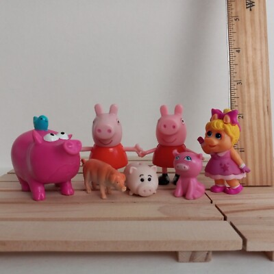 #ad Pig Collection Lot of Mixed Swine Piggy Figures Mini Peppa Pink Fun $12.99