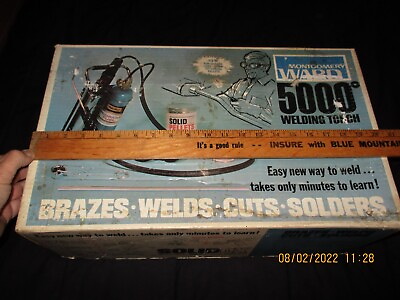 MONTGOMERY WARD 5000 DEGREE WELDING TORCH SOLID OX PROPANE SET 1973 DATED $150.00
