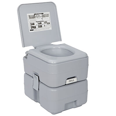 #ad Portable Toilet 6.6 Gallon 20L Flush Travel Camping Outdoor Indoor Commode Potty $57.58