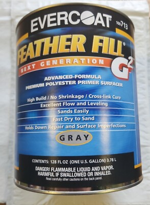 #ad EVERCOAT FEATHER FILL G2 100713 Gray POLYESTER PRIMER SURFACER SHIPS FREE $155.99