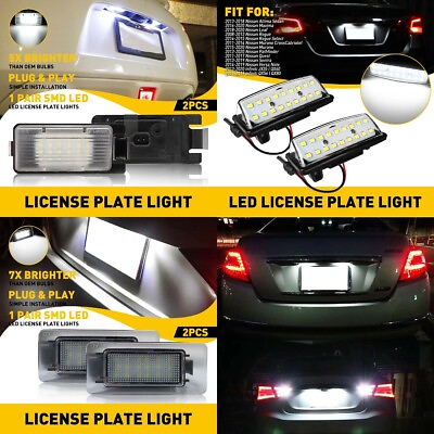 #ad AUXITO License Plate Light LED White Lamp For 2019 2021 6th Gen Nissan Altima 2X $13.99