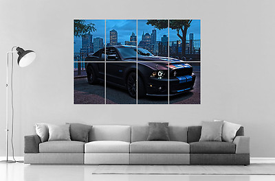 #ad Ford MUSTANG Shelby Gt 500 Wall Art Poster Great Format A0 Wide Print $24.57