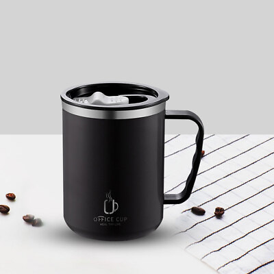 #ad Coffee Mug Slider Lid Stainless Steel Vacuum Double Wall Insulation Tumbler $14.72