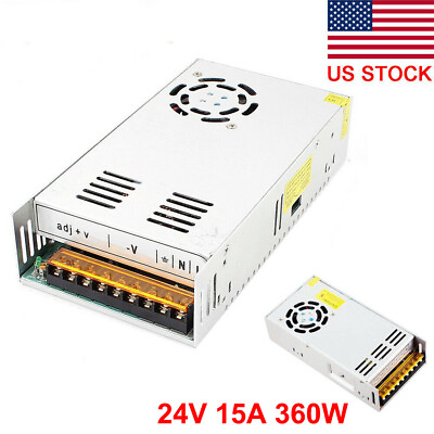 #ad 360W AC 110V 220V DC 24V 15A Amp Switch Power Supply LED Strip Light 24 V Volt $21.99