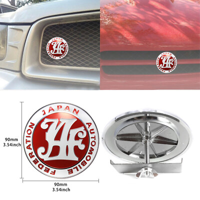 #ad Japan Automobile Federation JDM JAF RED Emblem Badge For Toyota Front Grille $12.00