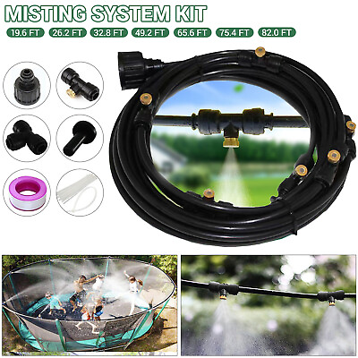 #ad 6 25M Outdoor Patio Water Mister Mist Nozzle Misting Cooling System Fan Cooler $21.99