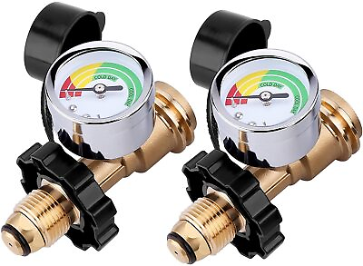#ad 2PCS LP Upgraded Propane Tank Gauge Level Indicator for 5 100lb QCC1 Connect BBQ $21.84