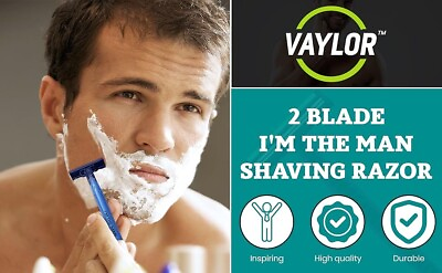 #ad #ad Vaylor Twin 2 Blade Mens Disposable Shaving Razor 50 Count IM THE MAN $21.95