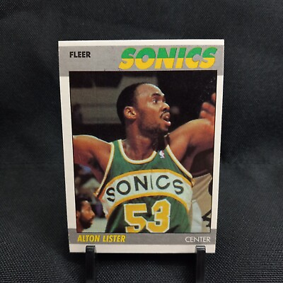 #ad Alton Lister 1987 Fleer #64 Basketball Card Seattle NBA SuperSonics 1A4 $7.18