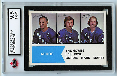#ad 1974 75 OPC WHA #1 THE HOWES GRADED 9.5 NGM 2021 637 C $279.29