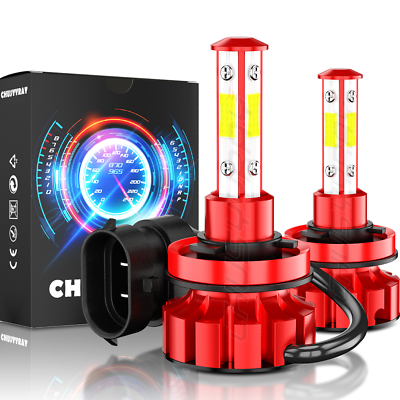 #ad H11 Led Headlight Super Bright Bulbs Conversion Kit 6000K White LOW BEAM 2 Pack $18.99
