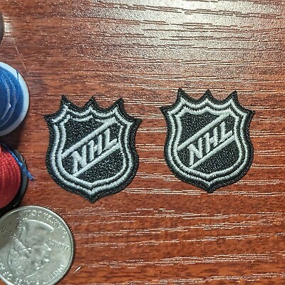 #ad NHL Logo Patch 2 Small Pieces Collar Hats Size Embroidered Iron Patch 1.25x1quot; $5.00