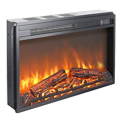 #ad 26 Inch Electric Fireplace Heater Insert with Realistic 3D Flame Remote Cont... $186.32