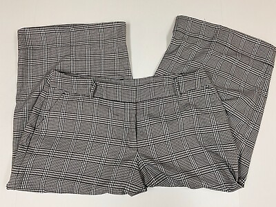 #ad Lane Bryant Womens Pants 16 gray straight Plaid Formal Slacks $13.00