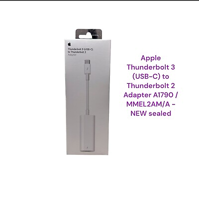 #ad Apple Thunderbolt 3 USB C to Thunderbolt 2 Adapter A1790 MMEL2AM A NEW SEALED $34.59