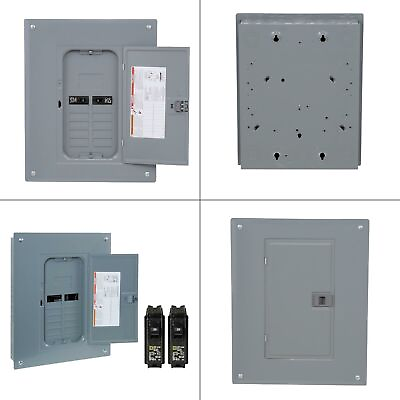 #ad Square D 125 Amp 24 Circuit 12 Space Electric Main Breaker Load Center Panel Box $88.53
