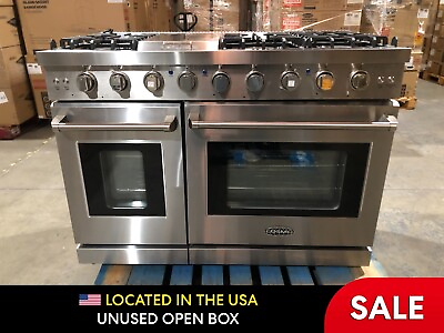 48 in. Gas Range 6 Burners Stainless Steel OPEN BOX COSMETIC IMPERFECTIONS $1799.99