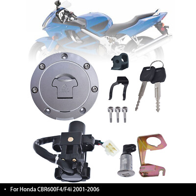 #ad Ignition Switch Fuel Gas Cap Seat Lock Key Set For Honda CBR600RR 2003 2006 $24.59