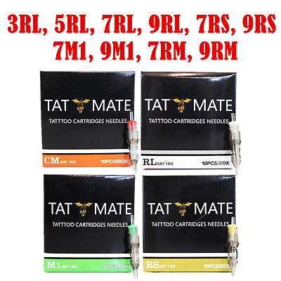 #ad 60PCS Tatmate Mixed Cartridge Needles Assorted Sizes Size RL RS M1 RM CM $72.99