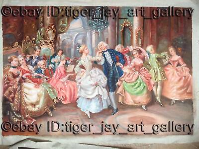 #ad Painting The Ball Copy Luigi Cavalieri Party Dancing Royal Europe Classical Girl $258.57
