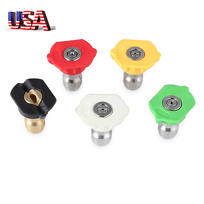 #ad 5PCS Pressure Washer Spray Tips Nozzles High Power Kit Quick Connect 1 4quot; Set $5.89