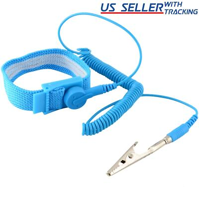 #ad 2X Anti Static Wrist Strap ESD Grounding Discharge Band Clip On Adjustable Cord $5.49