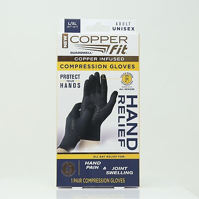 #ad #ad Copper Fit Guardwell Gloves Full Finger Hand Protection 1 Pair Large X Large $12.89