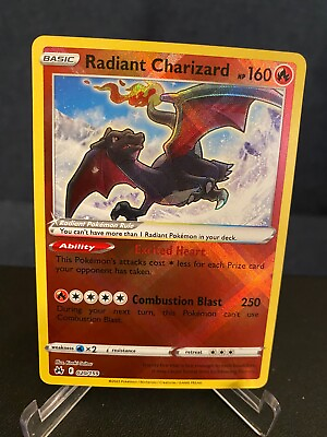 #ad Pokémon TCG Radiant Charizard Crown Zenith 020 159 Holo Radiant Rare $5.99