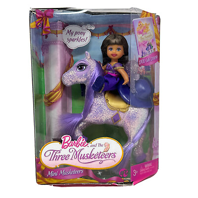 #ad Barbie and The Three Musketeers Mini Kelly on Sparkle Purple Pony N8024 $119.99