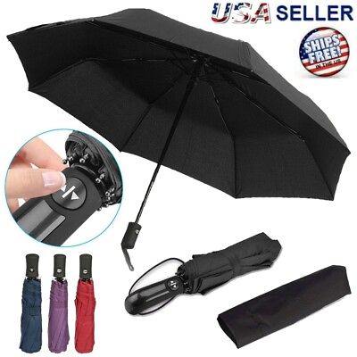 #ad Automatic Umbrella Anti UV Sun Rain Windproof 3 Folding Compact Umbrella ON OFF $12.91