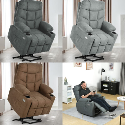 #ad Electric Power Lift Recliner Chair for Elderly Lift Chair with Heat and Remote $308.45