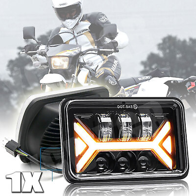 #ad For Suzuki DRZ400SM DRZ400S DRZ250 4x6quot; Motorcycle LED Headlight DOT DRL Hi Lo $29.44