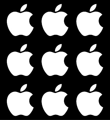 #ad #ad Small Apple logo Vinyl Decals Phone Laptop Small Stickers Apple Set of 9 $4.49