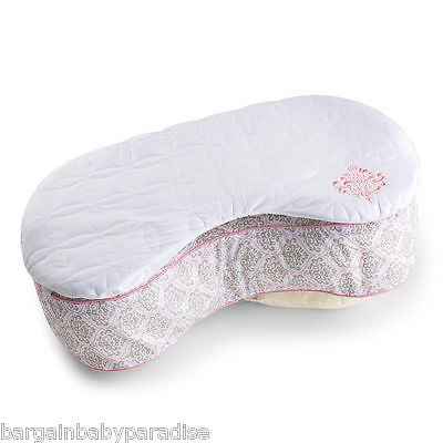 #ad BORN FREE Bliss Nursing Pillow Quilted Deluxe 2 PC Slip Cover Damask NEW $19.04