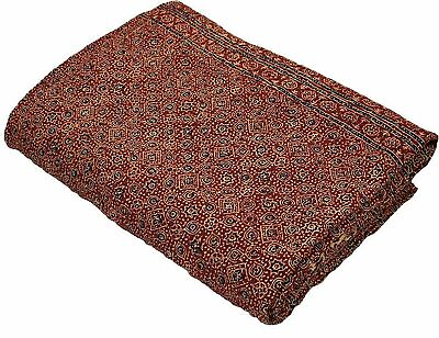 #ad Indian Handmade Bedspread Queen Cotton Coverlet Floral Kantha Quilt Reversible $60.60