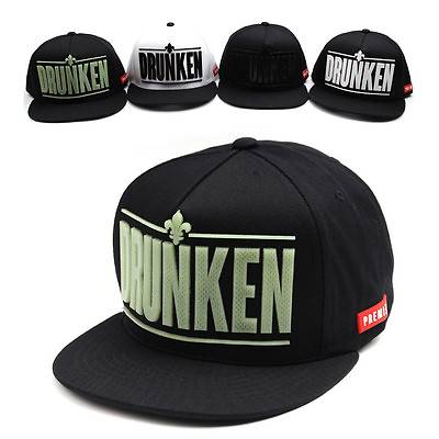 #ad Unisex Mens Womens Rubber Drunken Premier Hip hop Baseball Cap Snapback Hats $21.99