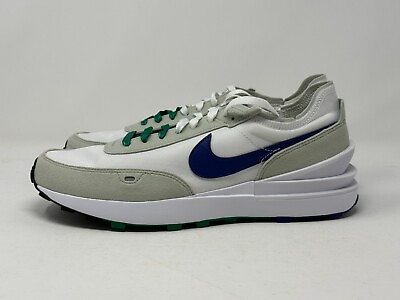 #ad Nike Men’s Waffle One Casual White Blue Green FB8902 100 Size 10 New $59.99