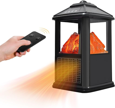 #ad Mini Small Indoor Electric Fireplaces Lanterns Space Heaters Stove 3D Flame Free $76.99
