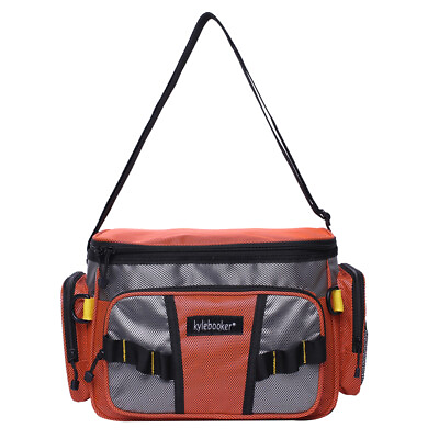 #ad Fishing Waterproof Carry Bag Tackle Storage Bag Waist Shoulder Pack Box Orange $18.99