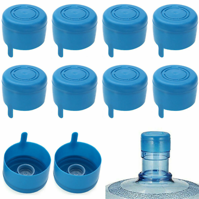 #ad 10 Reusable Water Bottle Snap On Cap For 5 Gallon Lid Jugs No Spill Cover $6.65