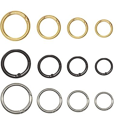 #ad 24PCS Spring O Zinc Alloy Spring Clip 4 Size 0.80.981.11.3inch 3 Colors Round... $17.77