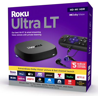 #ad New Roku Ultra LT 2021 HD Digital Streaming Device Black $63.00