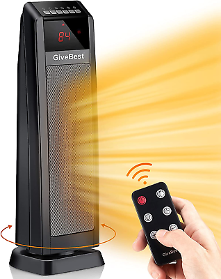 #ad 24quot; Space Heater Fast Heating Portable Electric Heater with Remote and Timer O $44.98