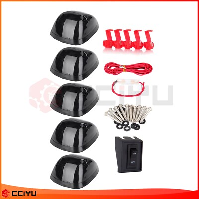 #ad 5PCS SMOKE 264141BK CAB MARKER LIGHT COVERS WIRING PACK FOR DODGE RAM 2500 3500 $24.92