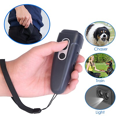 #ad NEW Rechargeable Anti Barking Device Ultrasonic Dog Training Bark Control Device $19.72