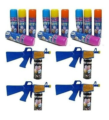 #ad 4 Party String Gun Blasters with 12 cans of Silly Party String Fun Shooter Spray $59.99