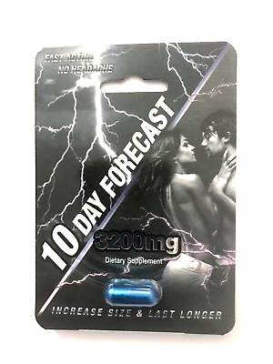 #ad 10 Day Forecast 3200 mg Male Enhancement Supplements 6 Pills authentic $23.99