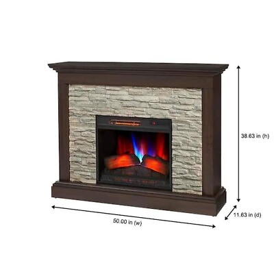 #ad NEW Home Decorators Whittington 50 Inch Freestanding Electric Fireplace $280.00