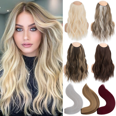 #ad CLEARANCE One Piece Blonde Brown Clip in on Hair Extensions 3 4 Full Head Ombre $16.20